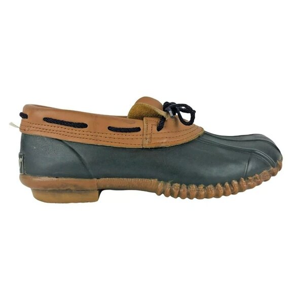 Sporto Womens Brown Blue Leather Lace Up‎ Low Top Casual Duck Shoes Size US 9 - Picture 1 of 9